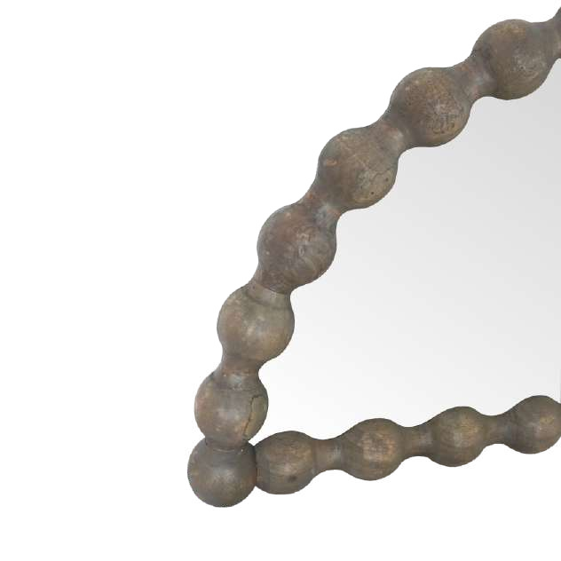 Quinmere Half Moon Mirror - Greywash