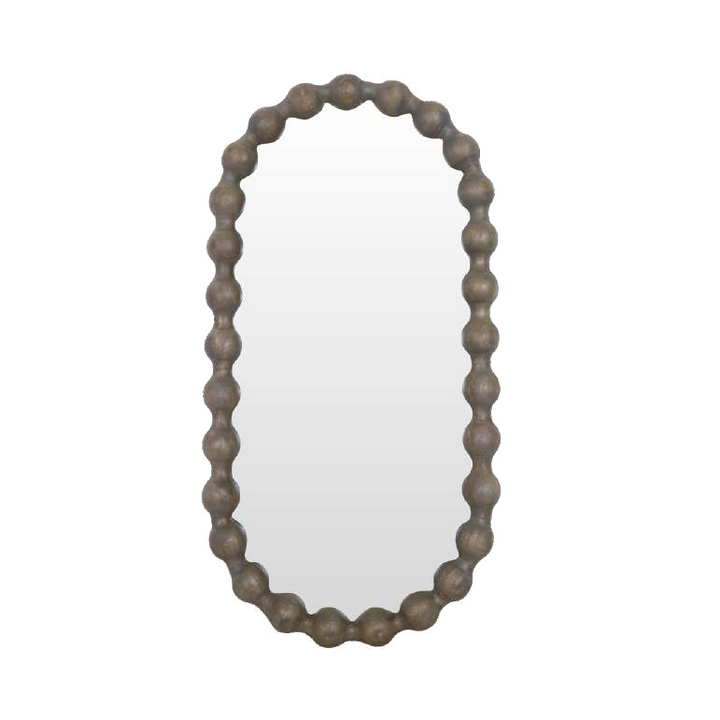 Quinmere Oval Mirror - Greywash