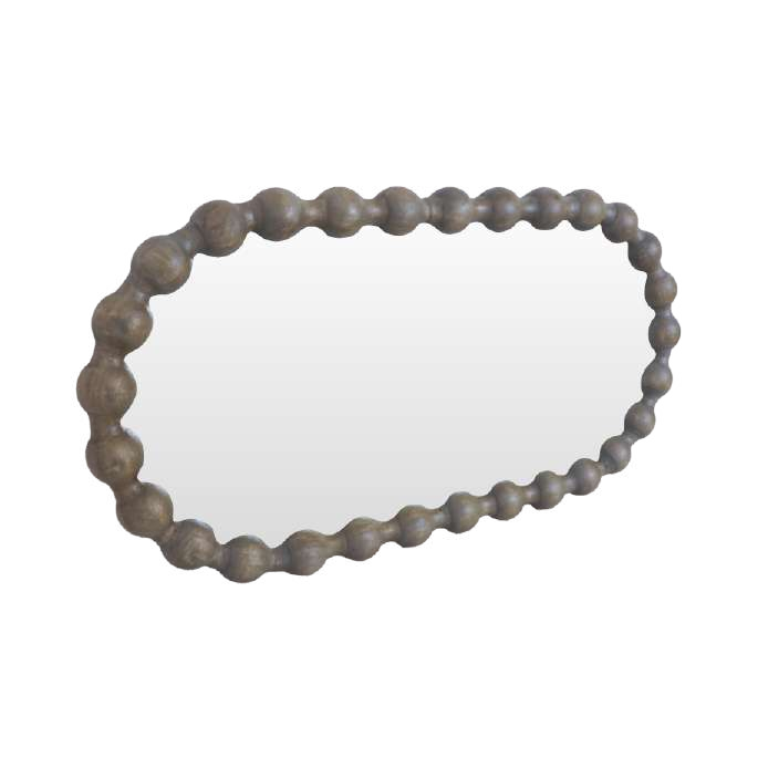 Quinmere Oval Mirror - Greywash