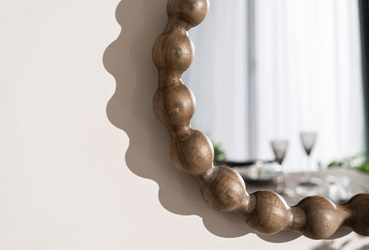 Quinmere Oval Mirror - Greywash
