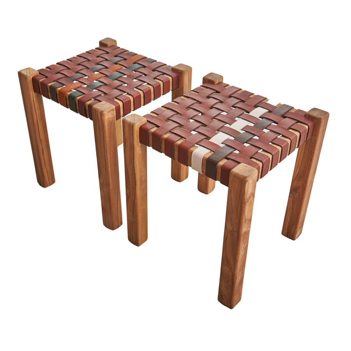 Set of two Sylmar Striped Stools