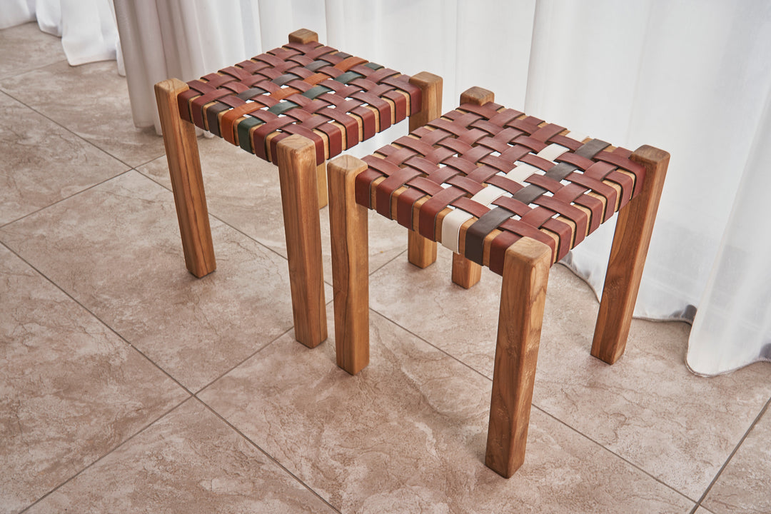 Set of two Sylmar Striped Stools
