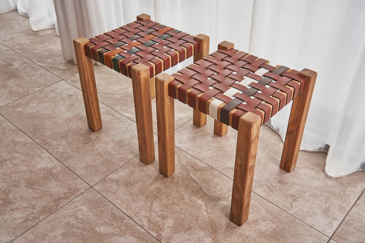Set of two Sylmar Striped Stools