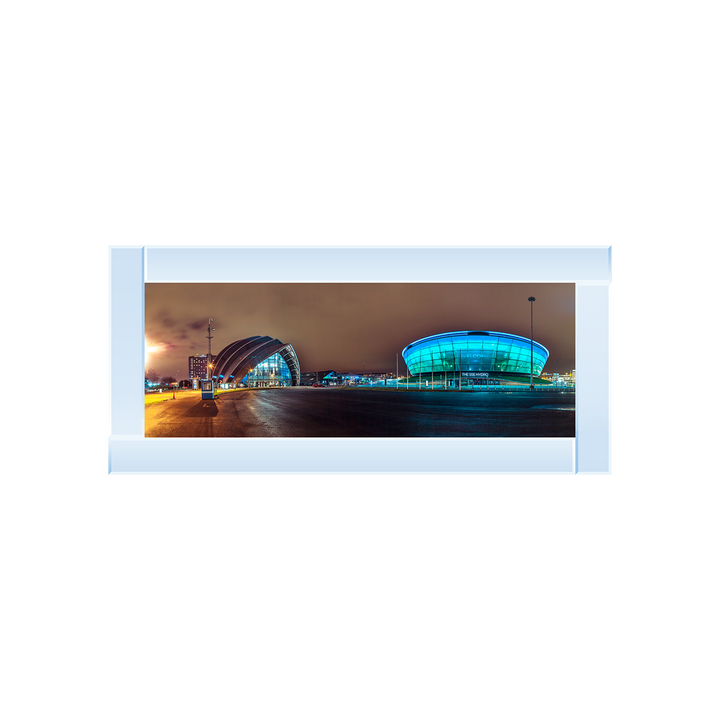CY029 Evening view of Clyde Auditorium and SSE Hydro in Glasgow I