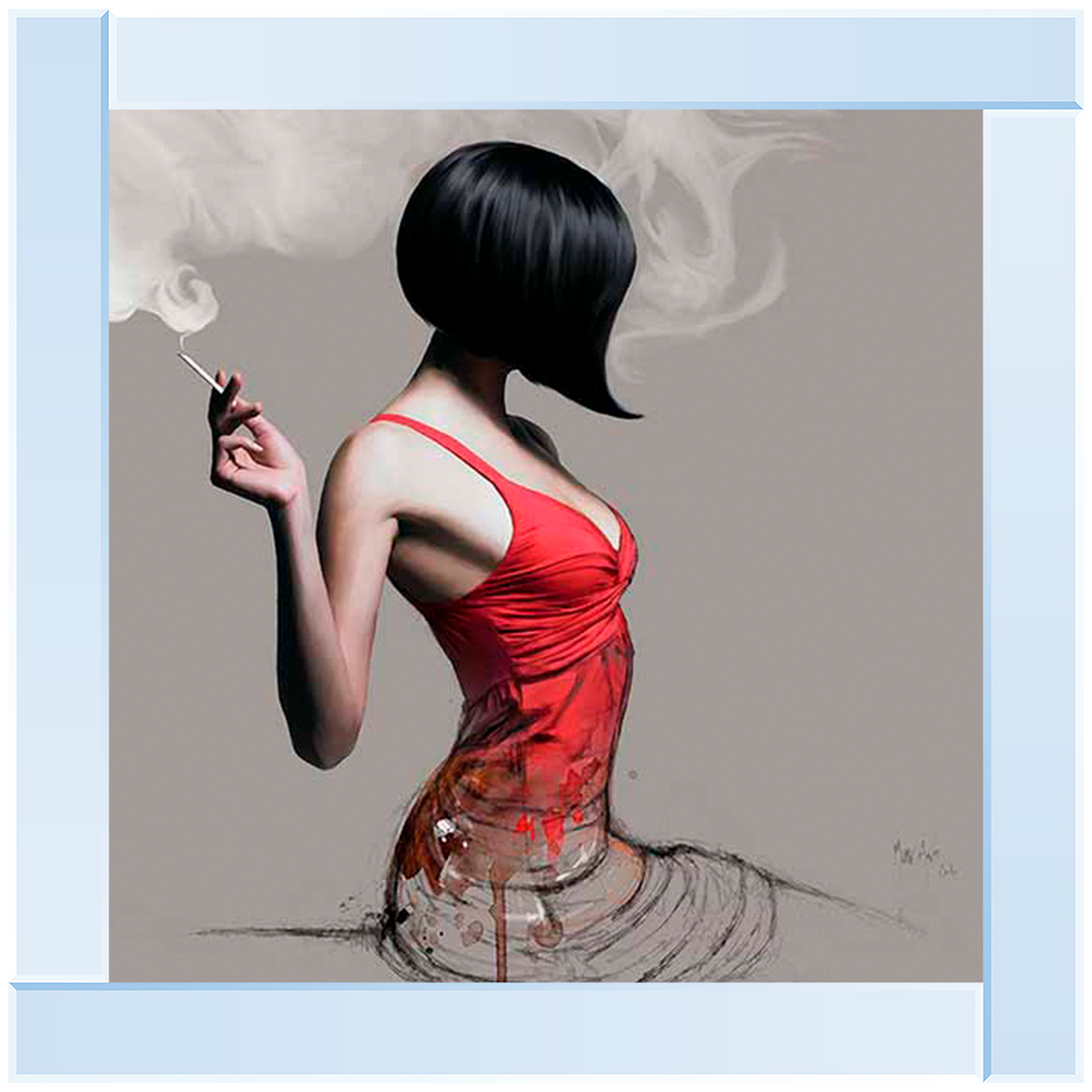 FG576 Red Dress Sketch