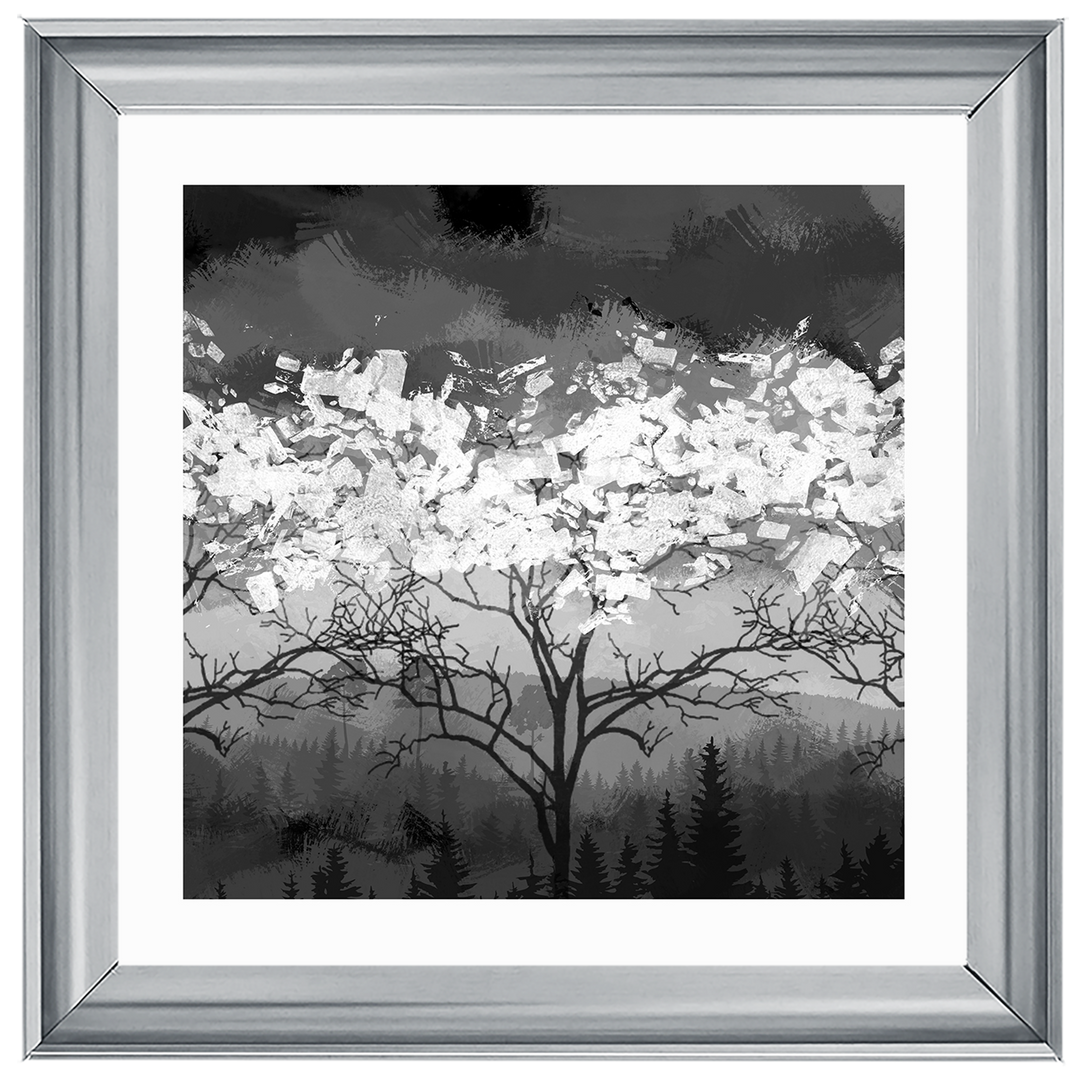 LS199 Lone Black & White Tree