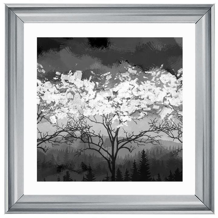 LS199 Lone Black & White Tree