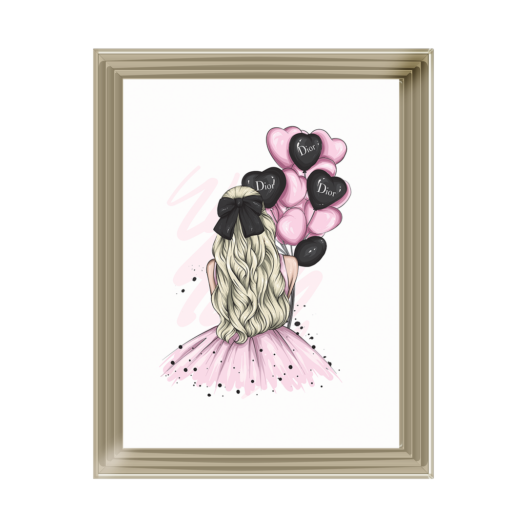 Girl with balloons