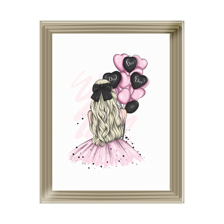 Girl with balloons