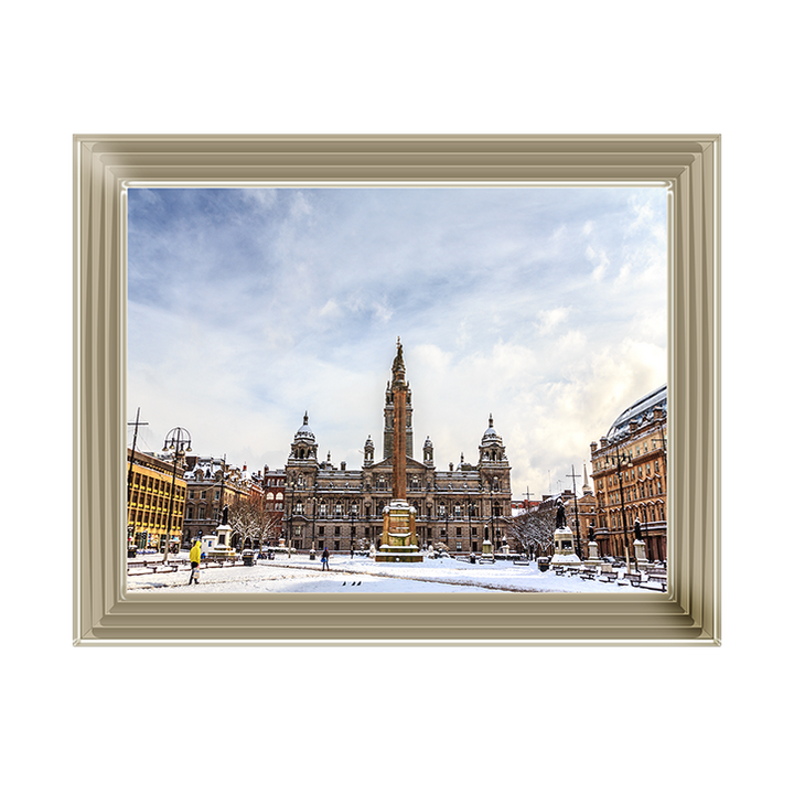 CY090 George Square covered by snow, Glasgow