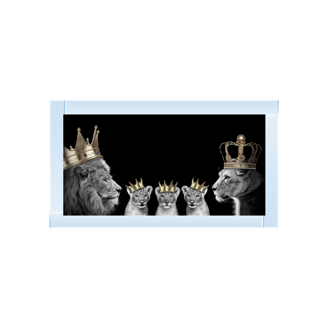 Lion family of 5 (Gold Crowns) II