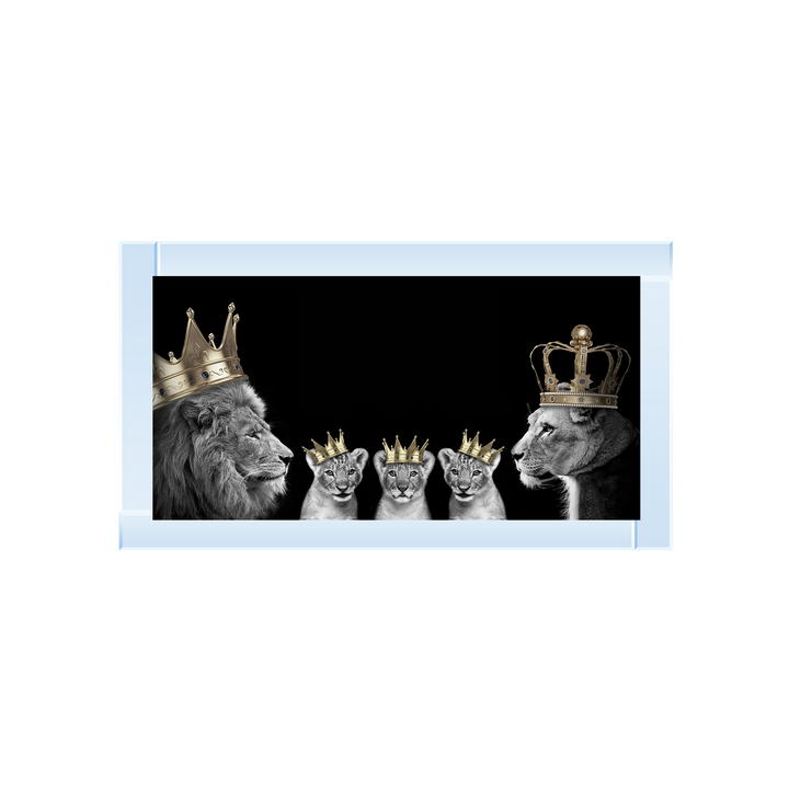 Lion family of 5 (Gold Crowns) II