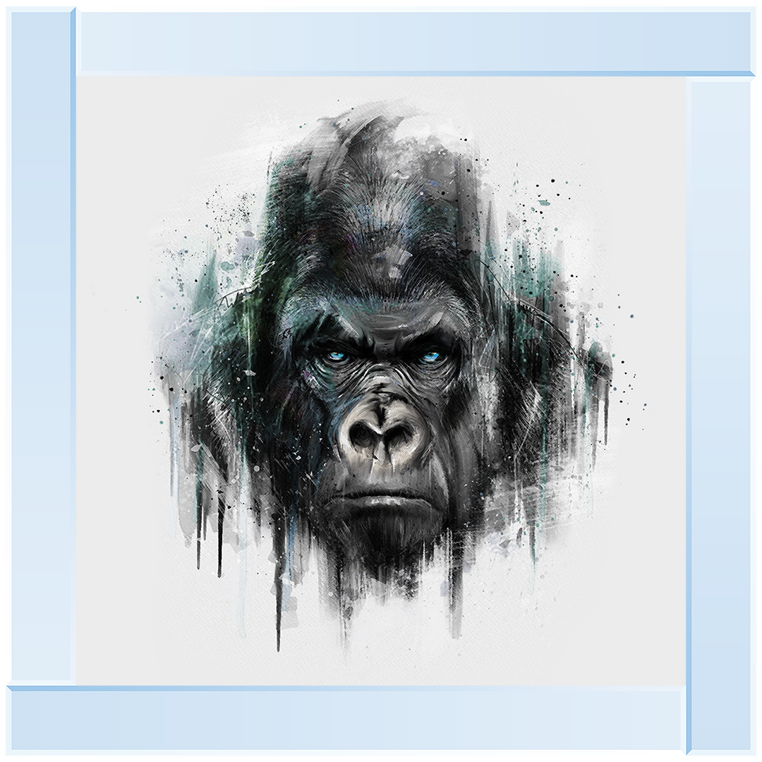 AN416 Blue Gorilla Watercolour