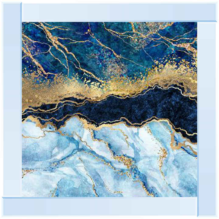 AB111 Blue & Gold Geode