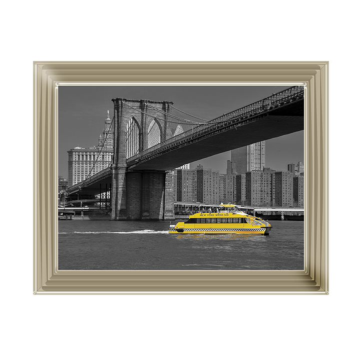 CY066 NY Water Taxi Under Brooklyn Bridge