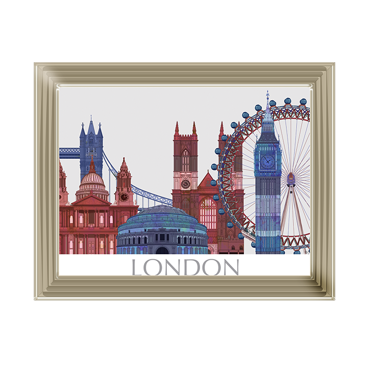CY050 London Landmarks , Red Blue II