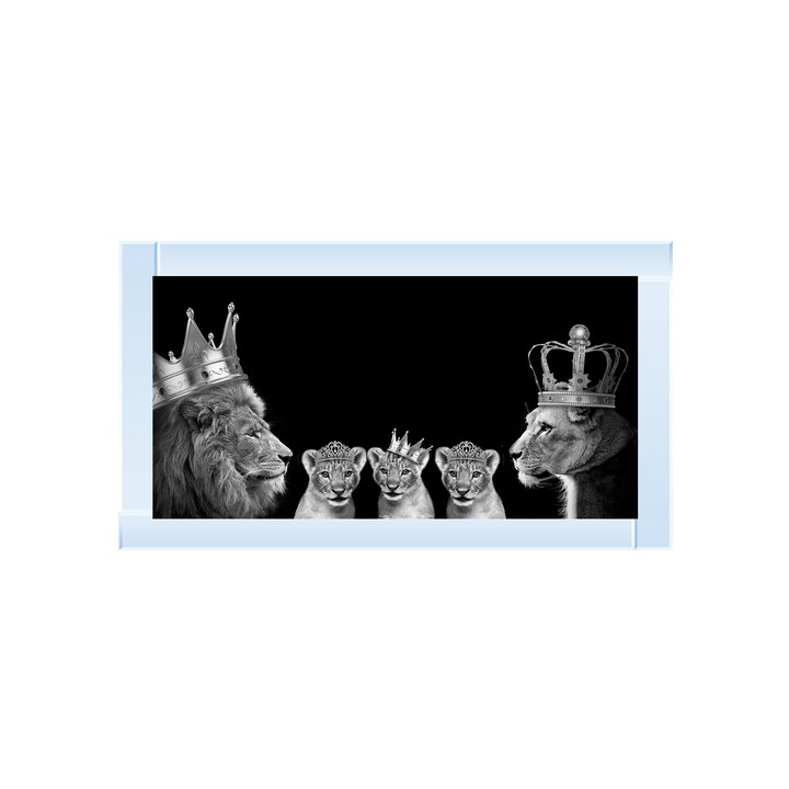Lion family of 5 (Silver Crowns) I