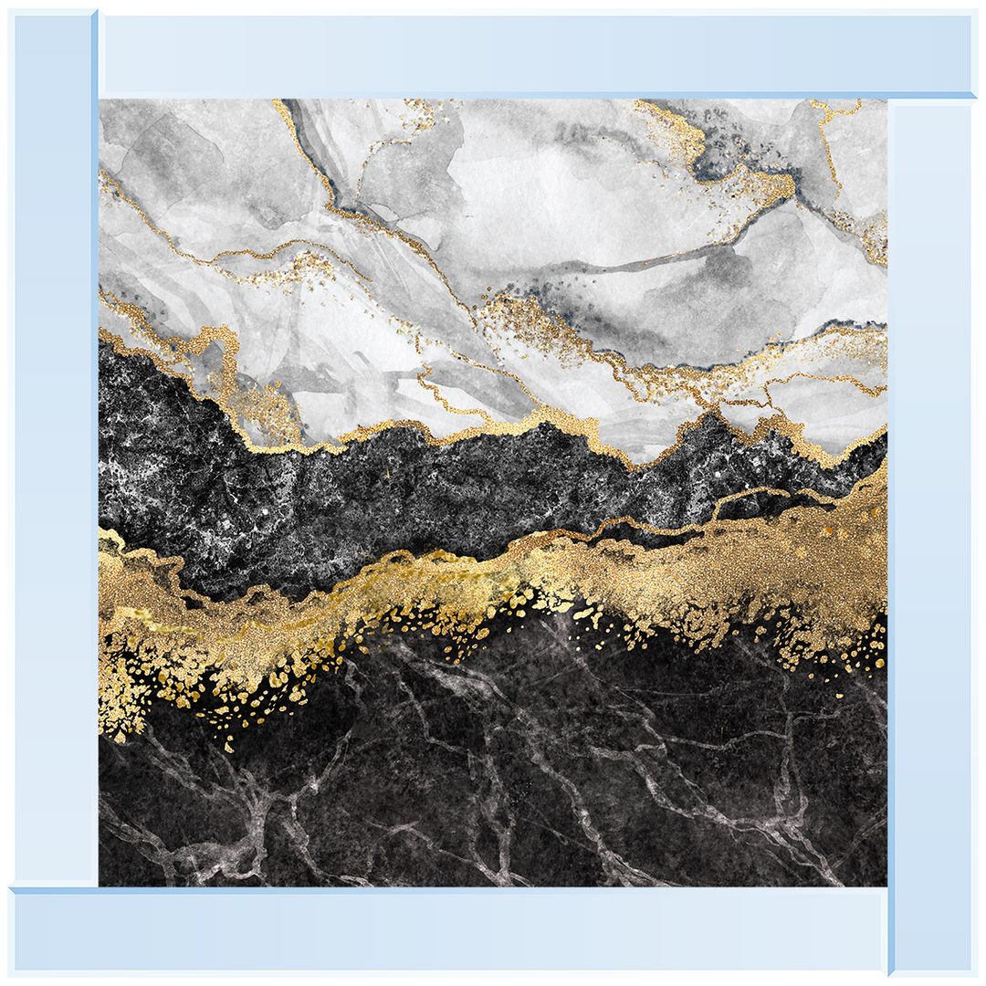 AB150 Black & Gold Geode