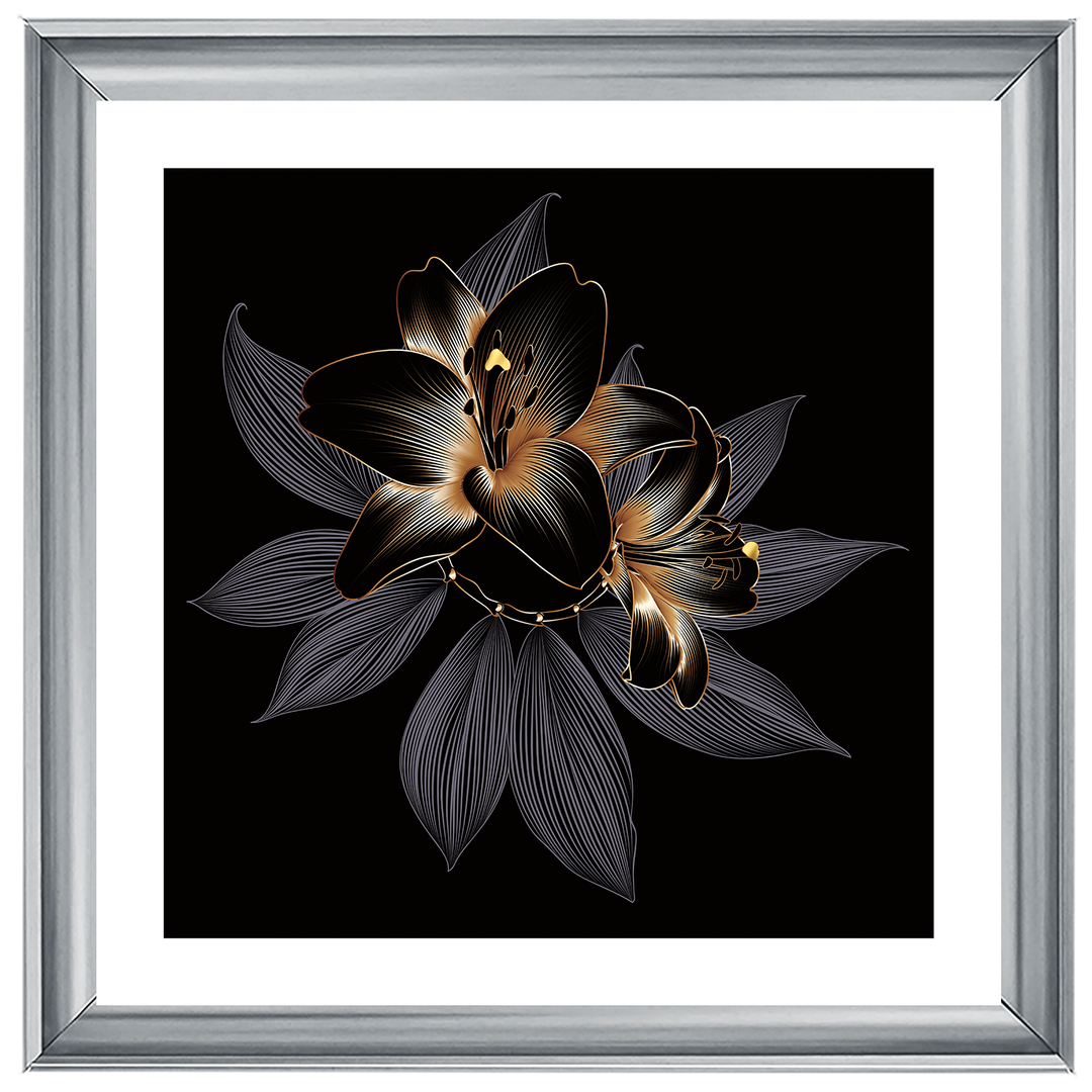 FL238 Black Beauty Flower with border