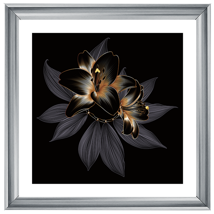 FL238 Black Beauty Flower with border