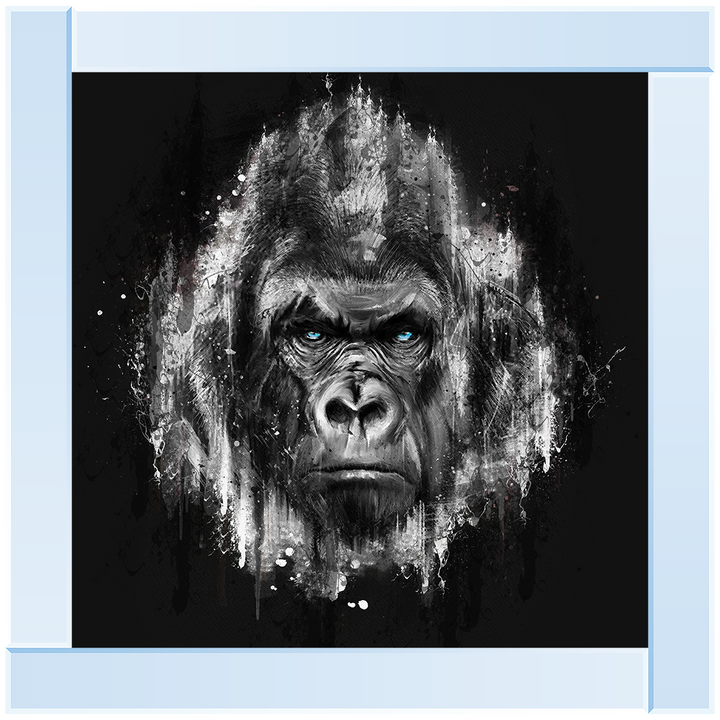 AN424 Black & White Gorilla Watercolour