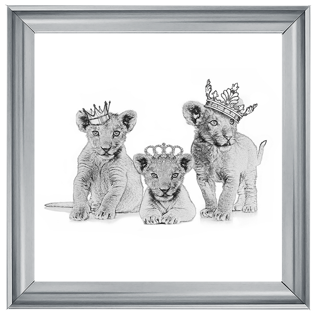 Three crowned cubs