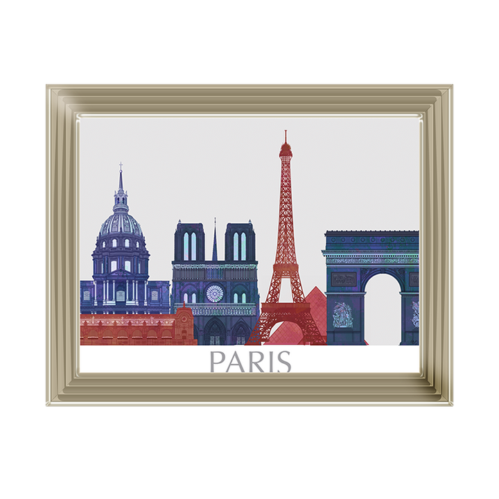 CY092 Paris Landmarks , Red Blue