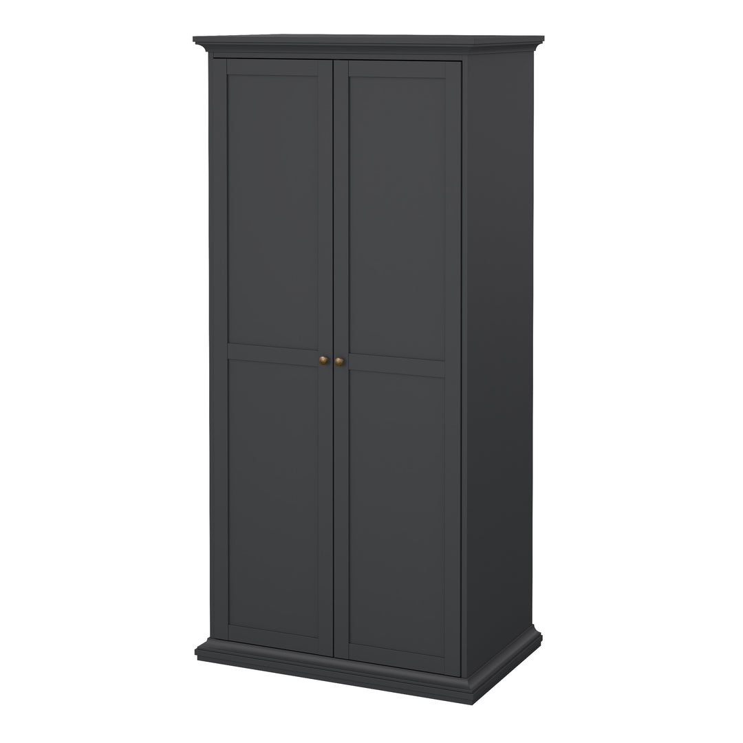 Paris Wardrobe with 2 Doors in Matt Grey