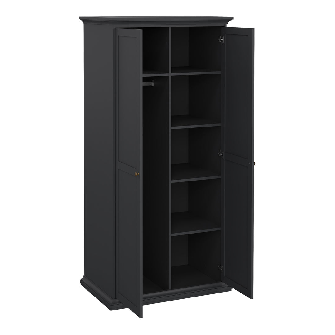 Paris Wardrobe with 2 Doors in Matt Grey