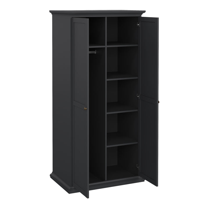 Paris Wardrobe with 2 Doors in Matt Grey