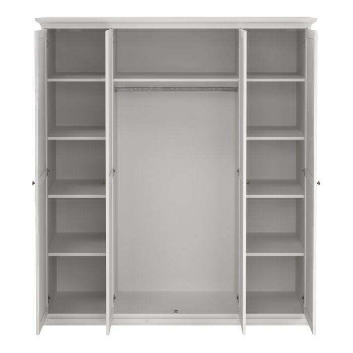 Paris Wardrobe with 4 Doors in White