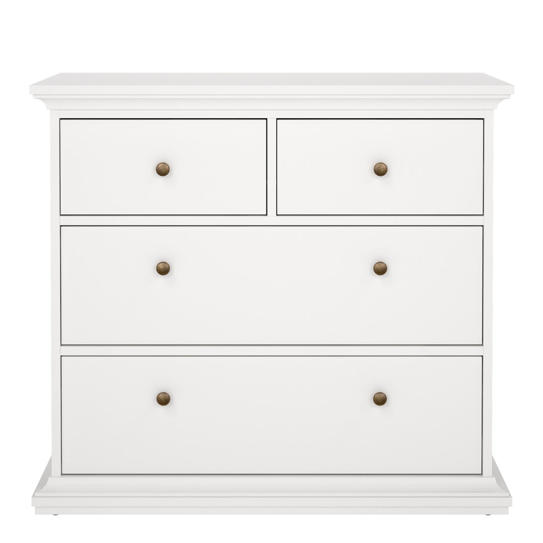 Paris Chest of 4 Drawers in White