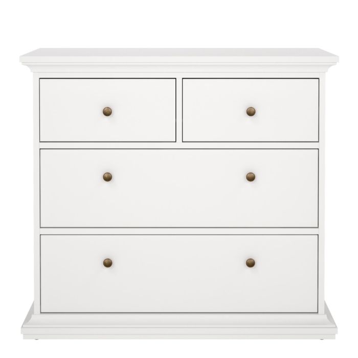 Paris Chest of 4 Drawers in White