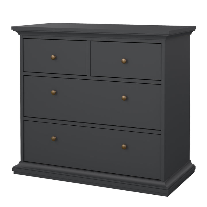 Paris Chest of 4 Drawers in Matt Grey