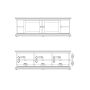 Paris TV Unit with 2 Framed Doors in White Finish