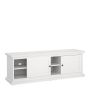 Paris TV Unit with 2 Framed Doors in White Finish
