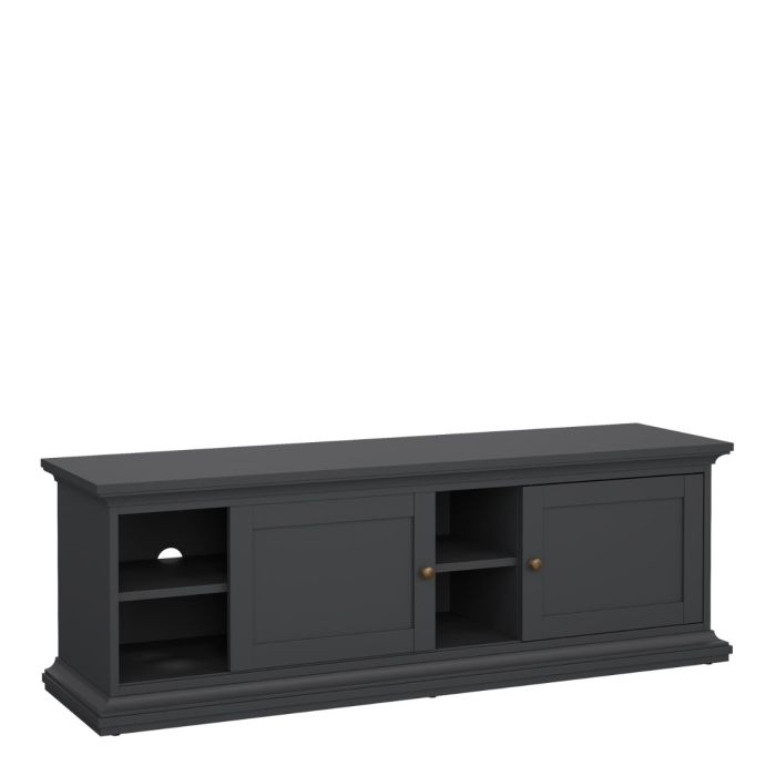 TV Unit with 2 Frame Doors in Matt Grey – Paris Collection