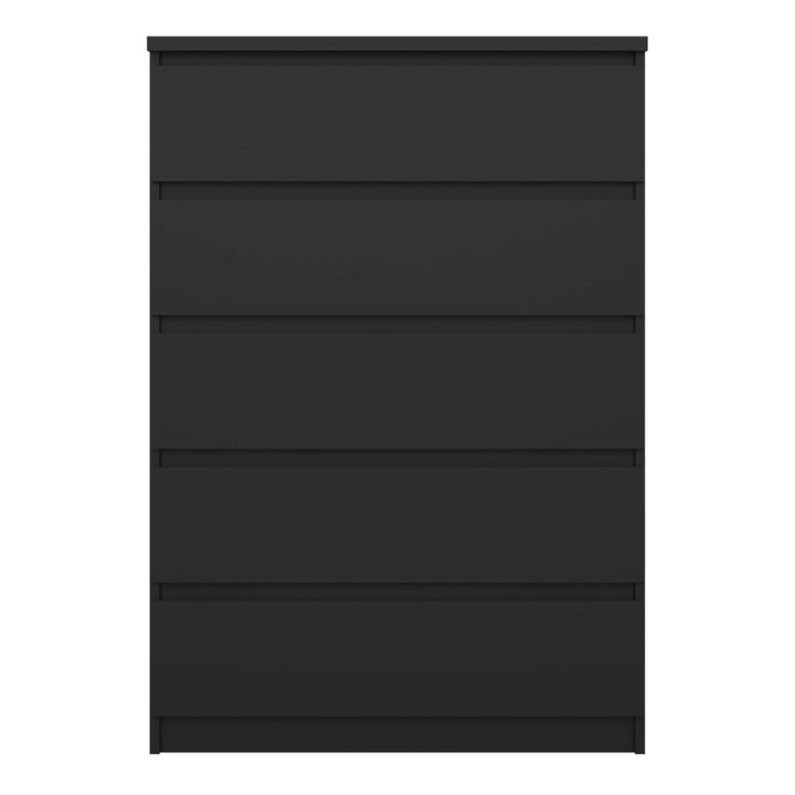 Naia Chest with 5 Drawers in Black Matt