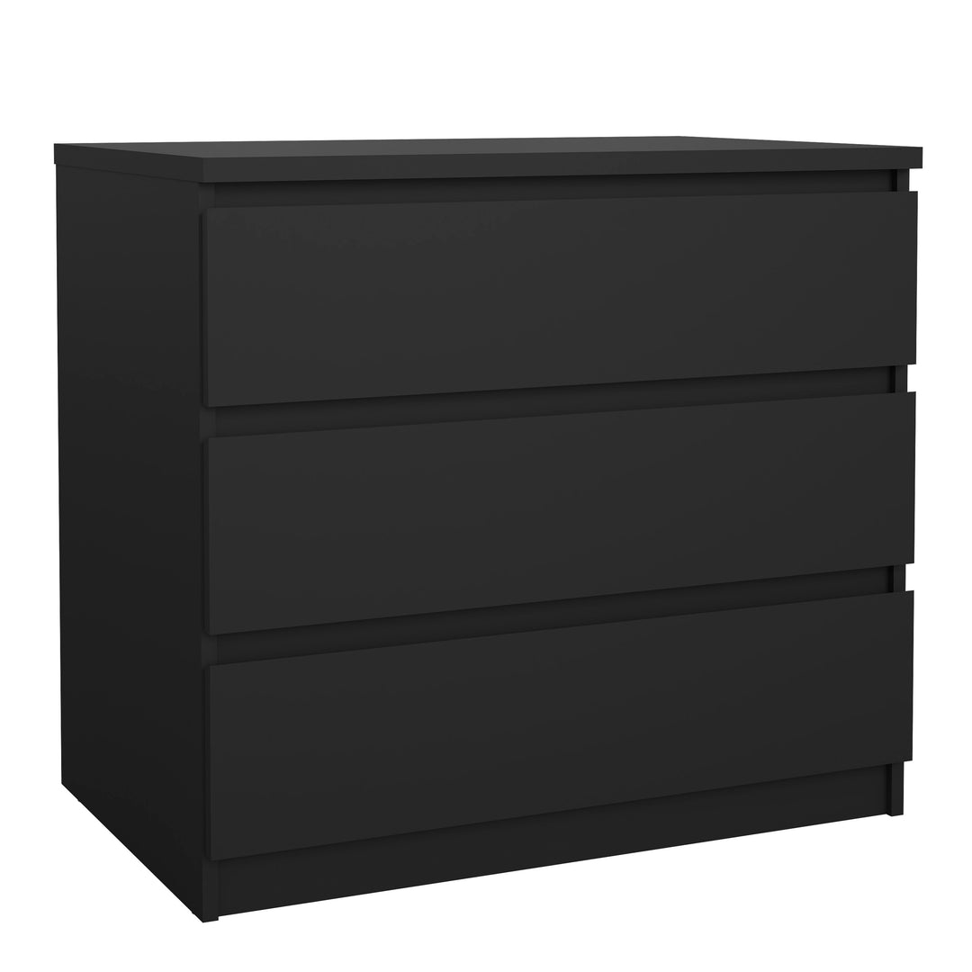 Naia Chest with 3 Drawers in Black Matt
