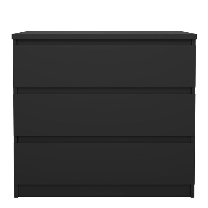 Naia Chest with 3 Drawers in Black Matt
