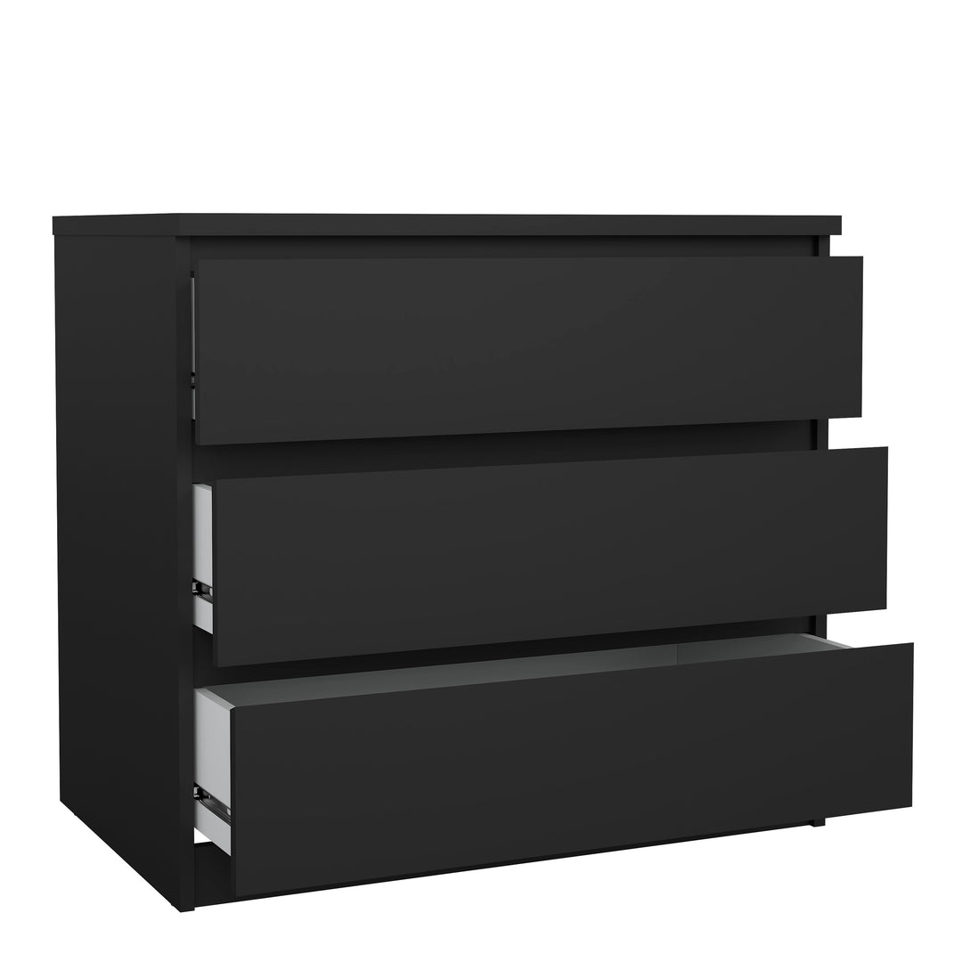 Naia Chest with 3 Drawers in Black Matt