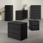 Naia Chest with 3 Drawers in Black Matt