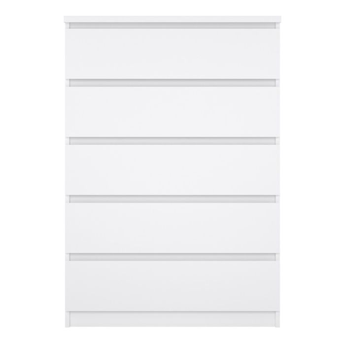 Naia Chest with 5 Drawers in White High Gloss