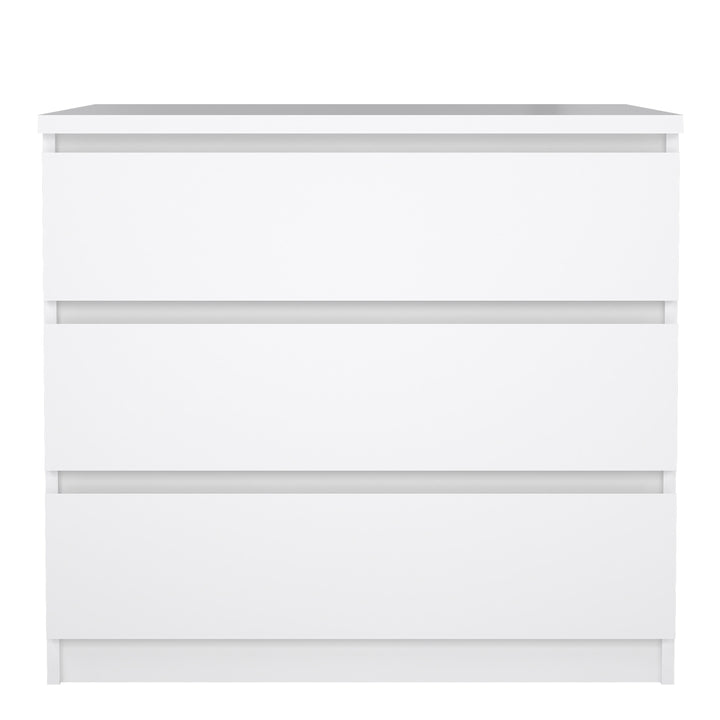Naia Chest with 3 Drawers in White High Gloss