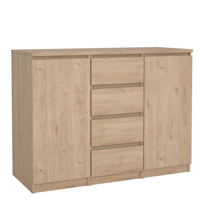Naia Sideboard with 4 Drawers and 2 Doors in Jackson Hickory Oak