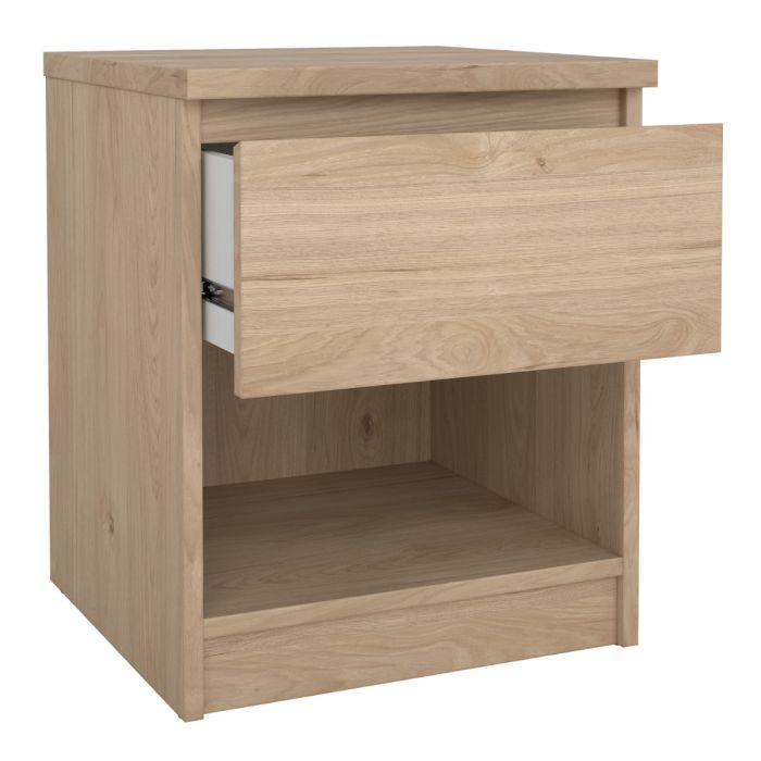 Naia Bedside Table with 1 Drawer in Jackson Hickory Oak