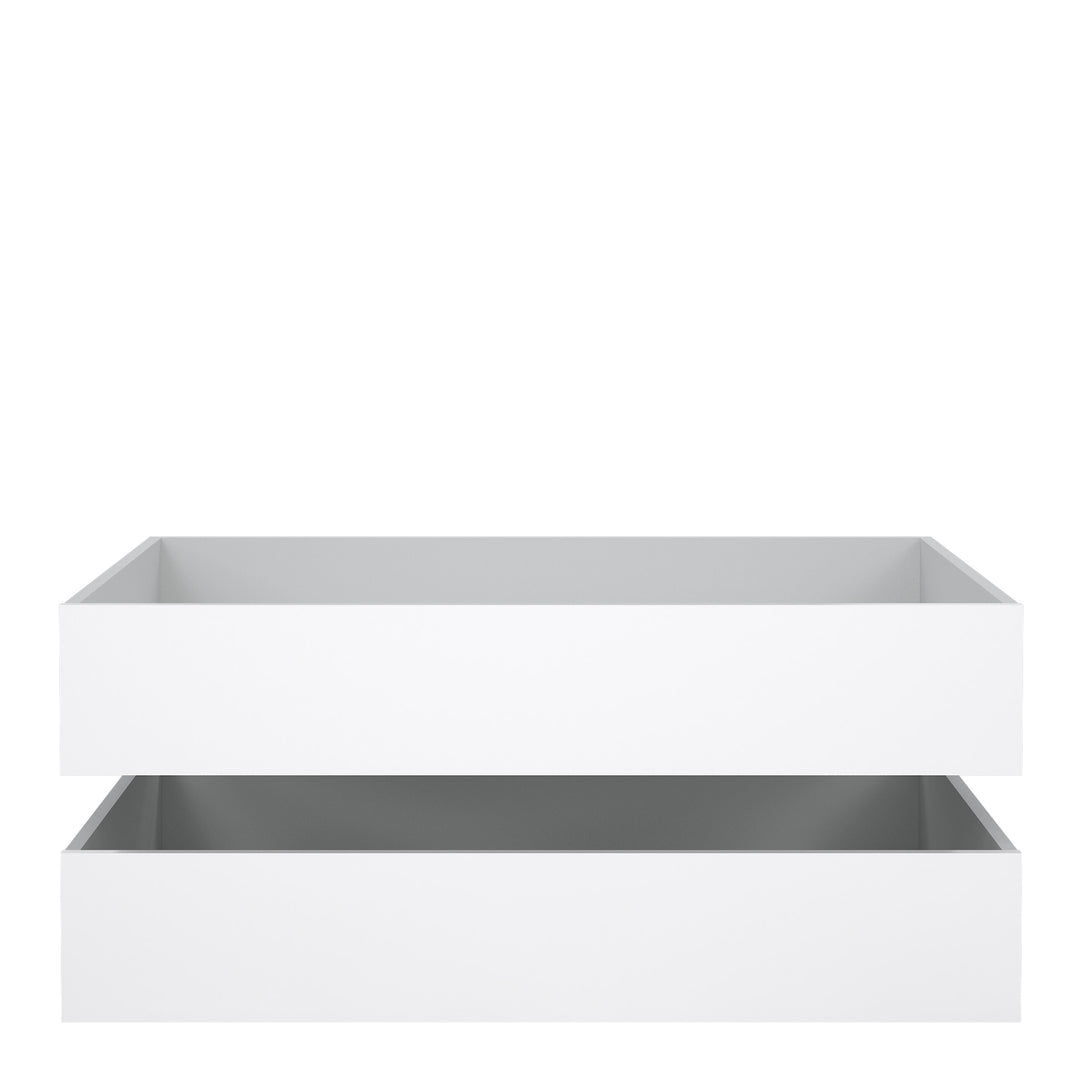 Naia Underbed Drawers Set in White High Gloss