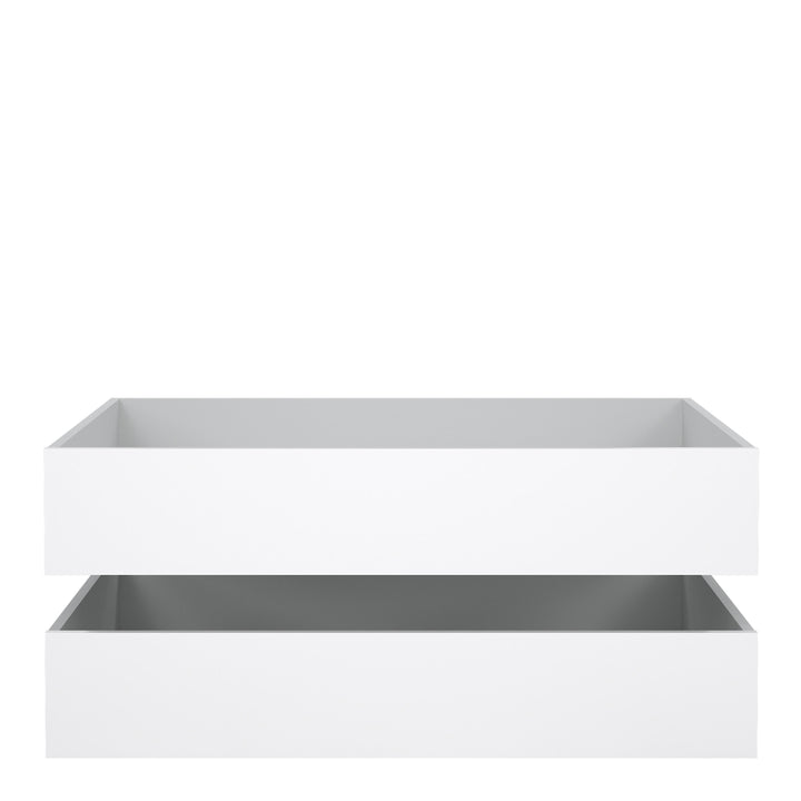 Naia Underbed Drawers Set in White High Gloss