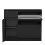 Naia Shoe Cabinet with 2 Flip-Down Doors, 1 Door & 1 Drawer in Matte Black