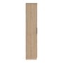 Naia Tall Oak & Black Shoe Storage Cabinet – 4 Doors, 1 Drawer